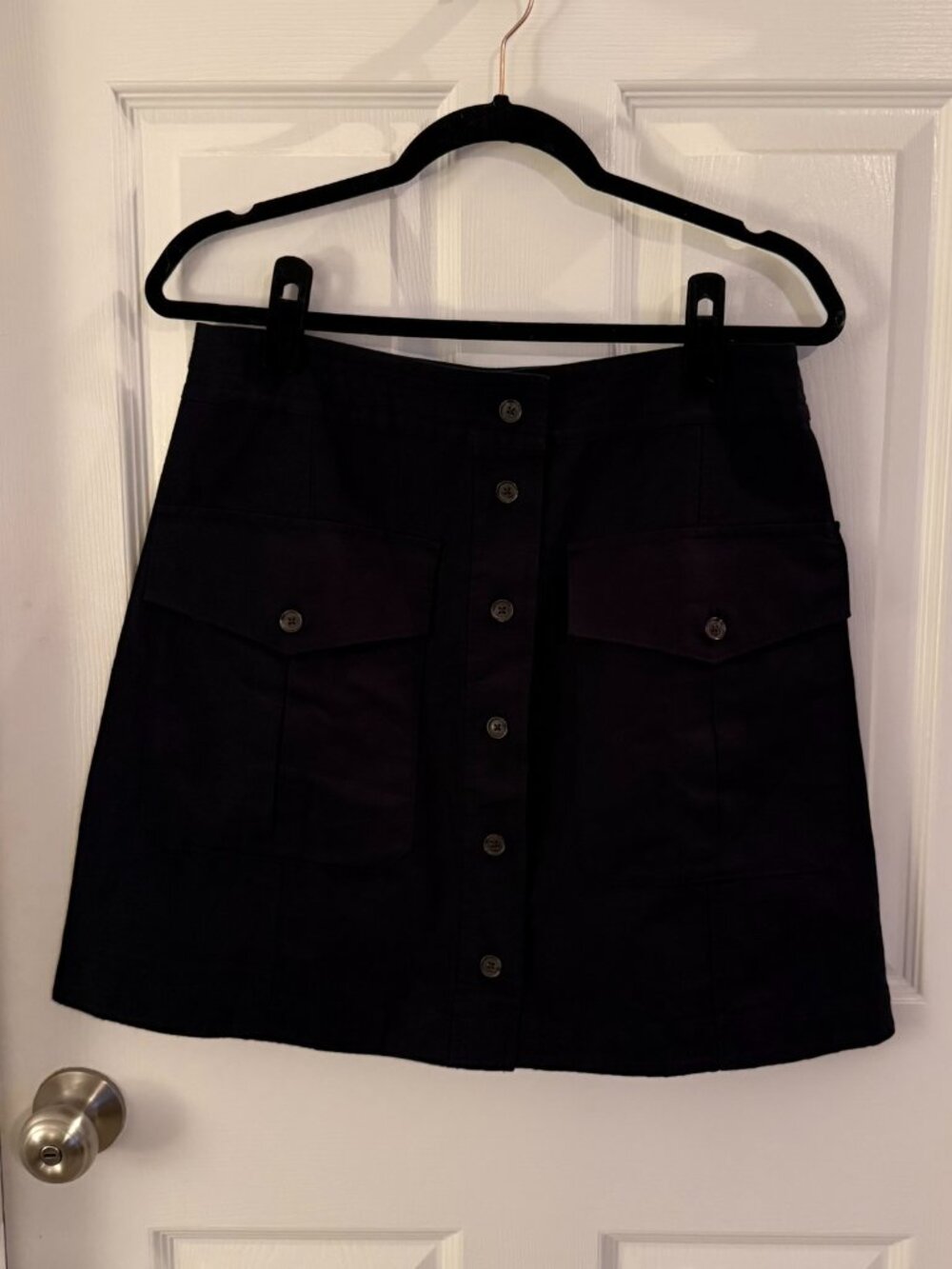 Banana Republic Black 10 Steppe Linen-Blend Mini Skirt New With Tags NWT